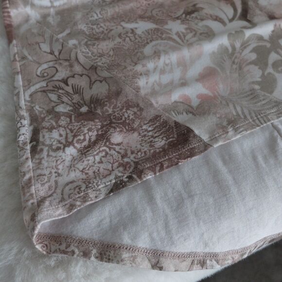 Chico's Floral Paisley Lace Detail 1/2 Sleeve Top Size 2 - Picture 6 of 10